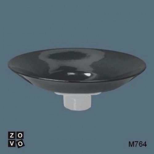 M764. Umywalka 41x41 okrągła ceramiczna nablatowa, czarna