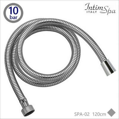 SPA-02 Wąż elastyczny, max 10 bar, 120 cm, chrom, zwiększona trwałość, podłączenie 360st. IntimSpa